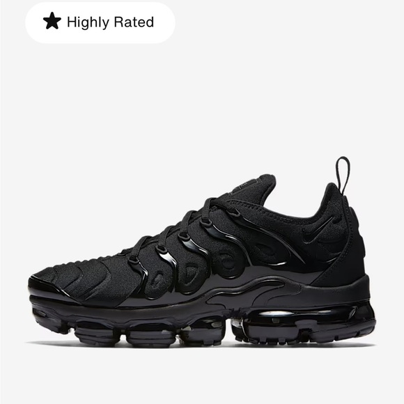 Nike Black VaporMax Plus Athletic Shoes - Picture 8 of 9